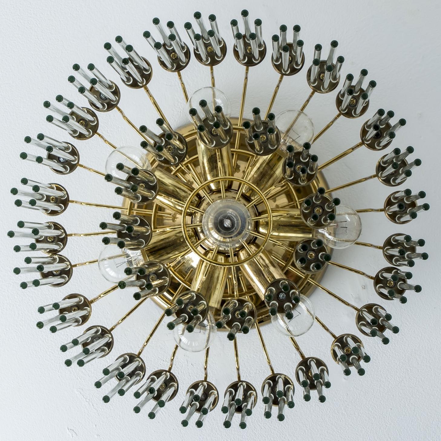 Chute d'eau à tige de verre Sciolari pour Lightolier, Italie 1960 en vente 6