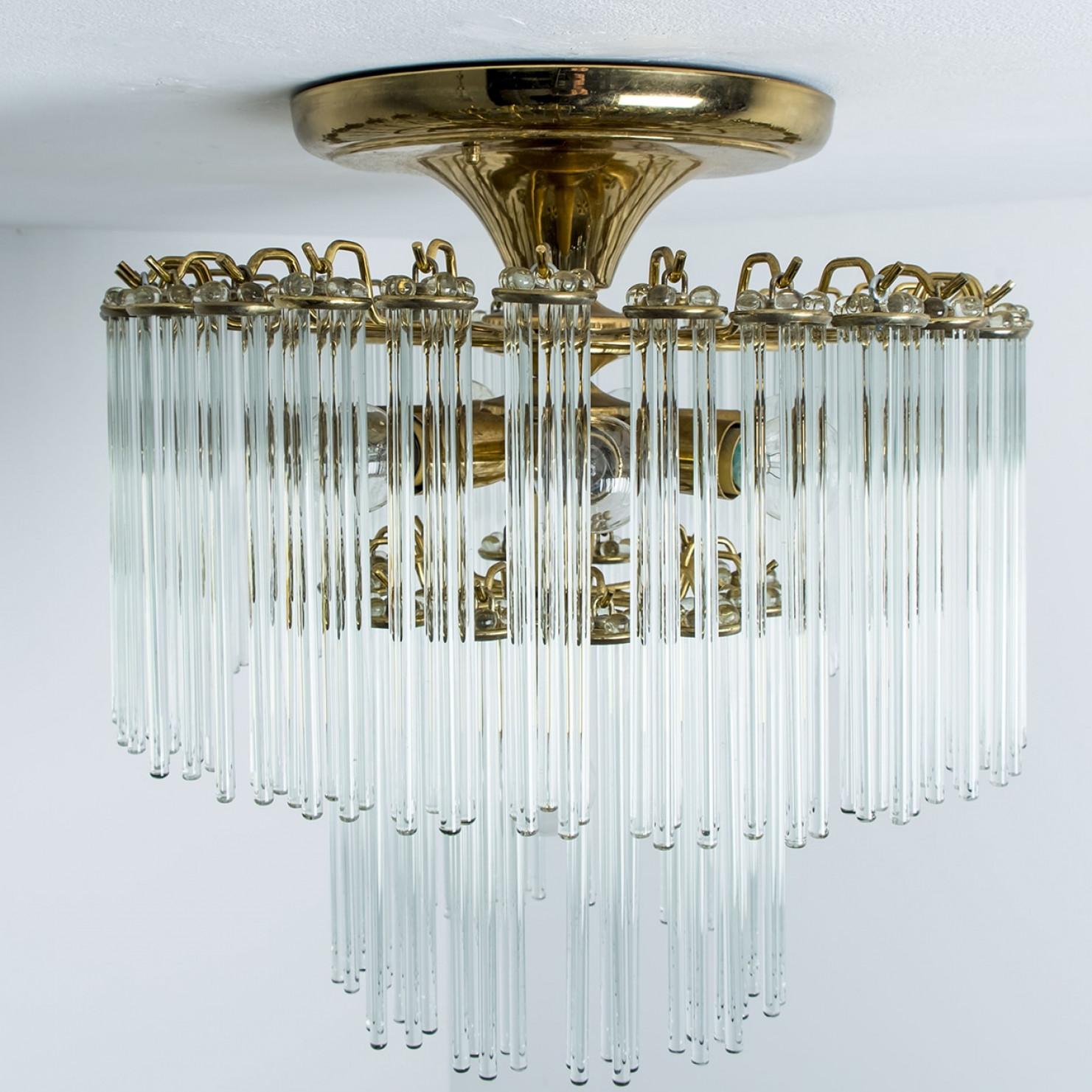 Chute d'eau à tige de verre Sciolari pour Lightolier, Italie 1960 en vente 7