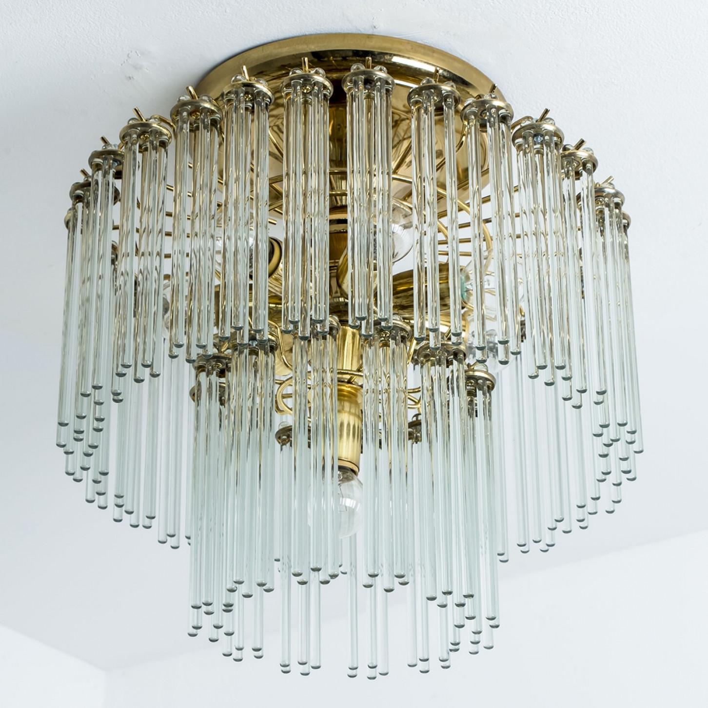 Milieu du XXe siècle Chute d'eau à tige de verre Sciolari pour Lightolier, Italie 1960 en vente