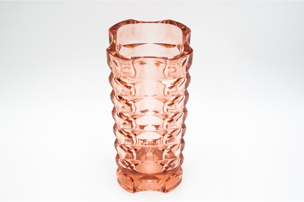 Mid-Century Modern Glass Rosaline Vase, Luminarc France, 1970s / 1980s