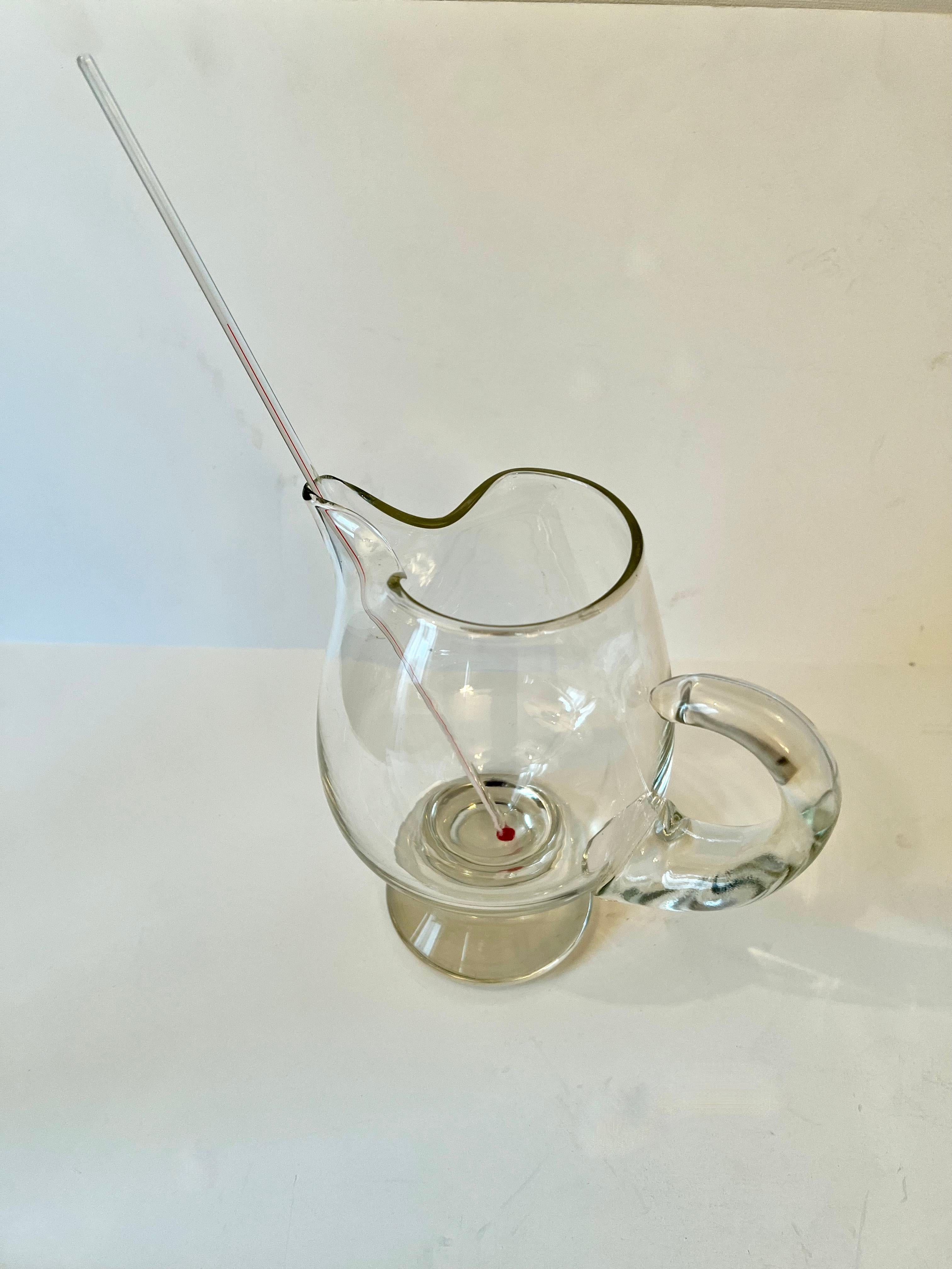glass pitcher with stirrer