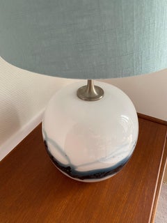 Glass Sakura Table Lamp by Michael Bang for Holmegaard, Denmark, 1980s