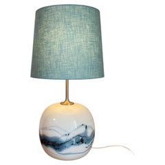 Glass Sakura Table Lamp by Michael Bang for Holmegaard, Denmark, 1980s