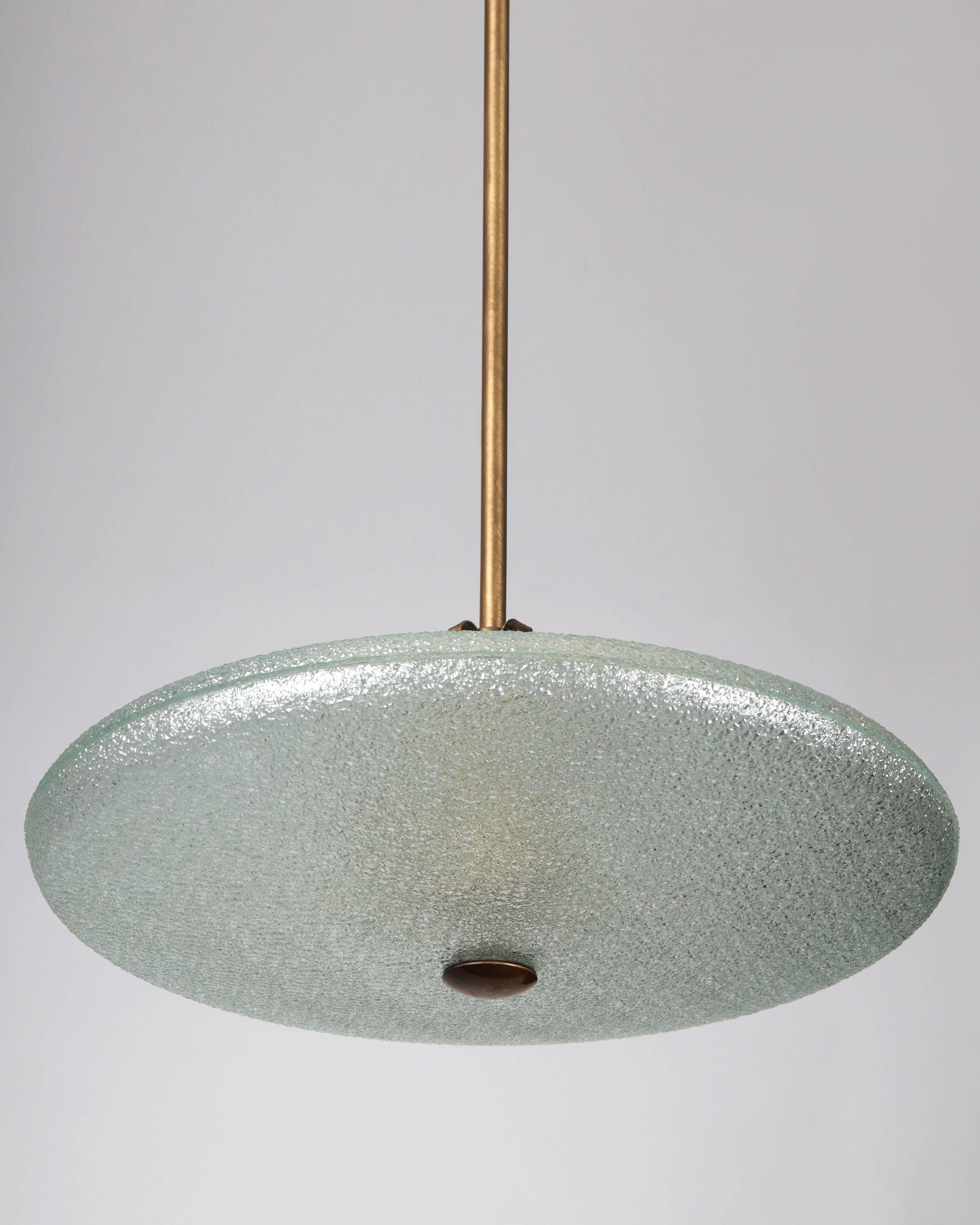 American Glass Saucer Pendant, circa 1950