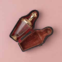 Glass Scent Bottle with Gold Mounting