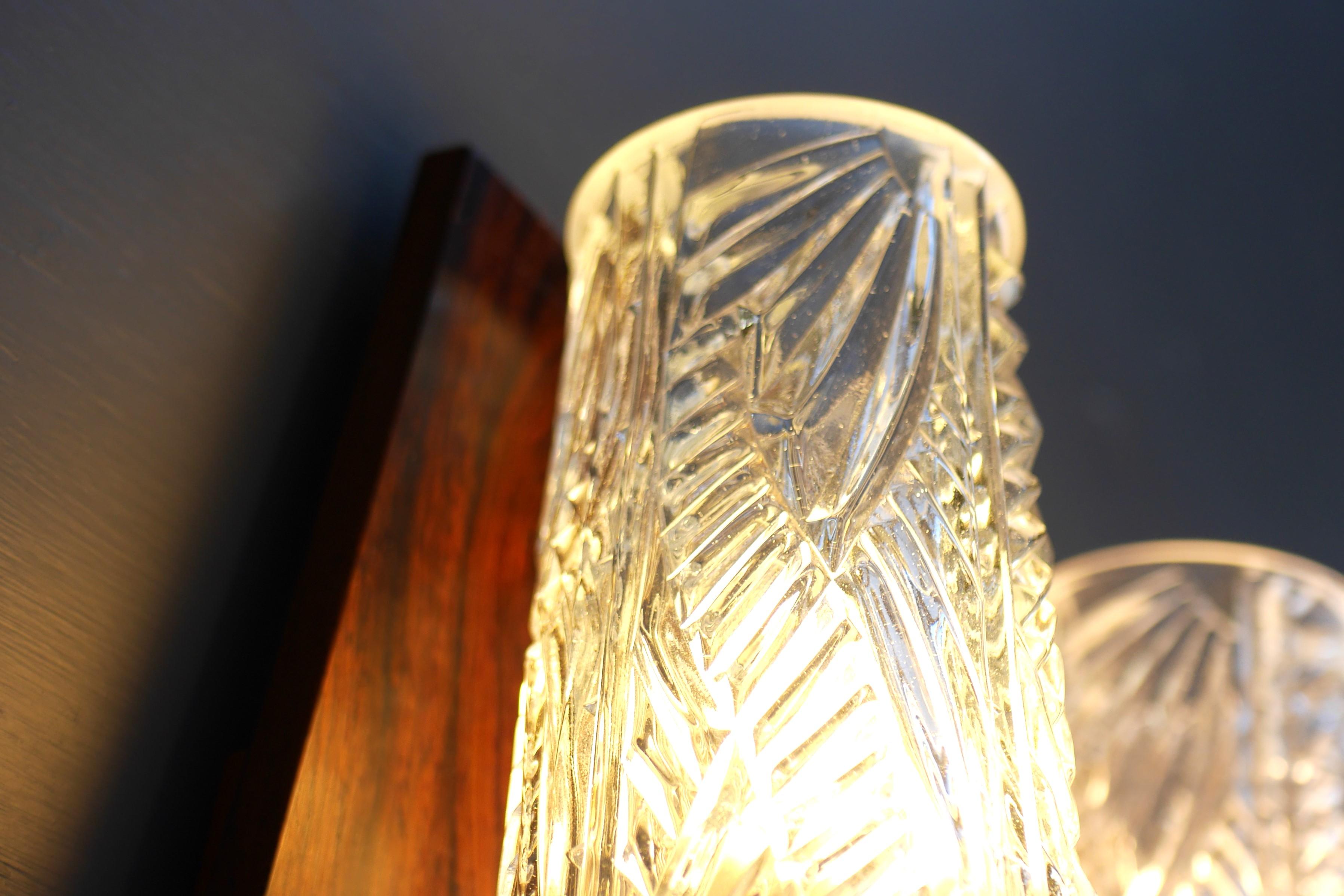 Glass sconces, Mid-century modern classic Scandinavian wall lights. For Sale 3