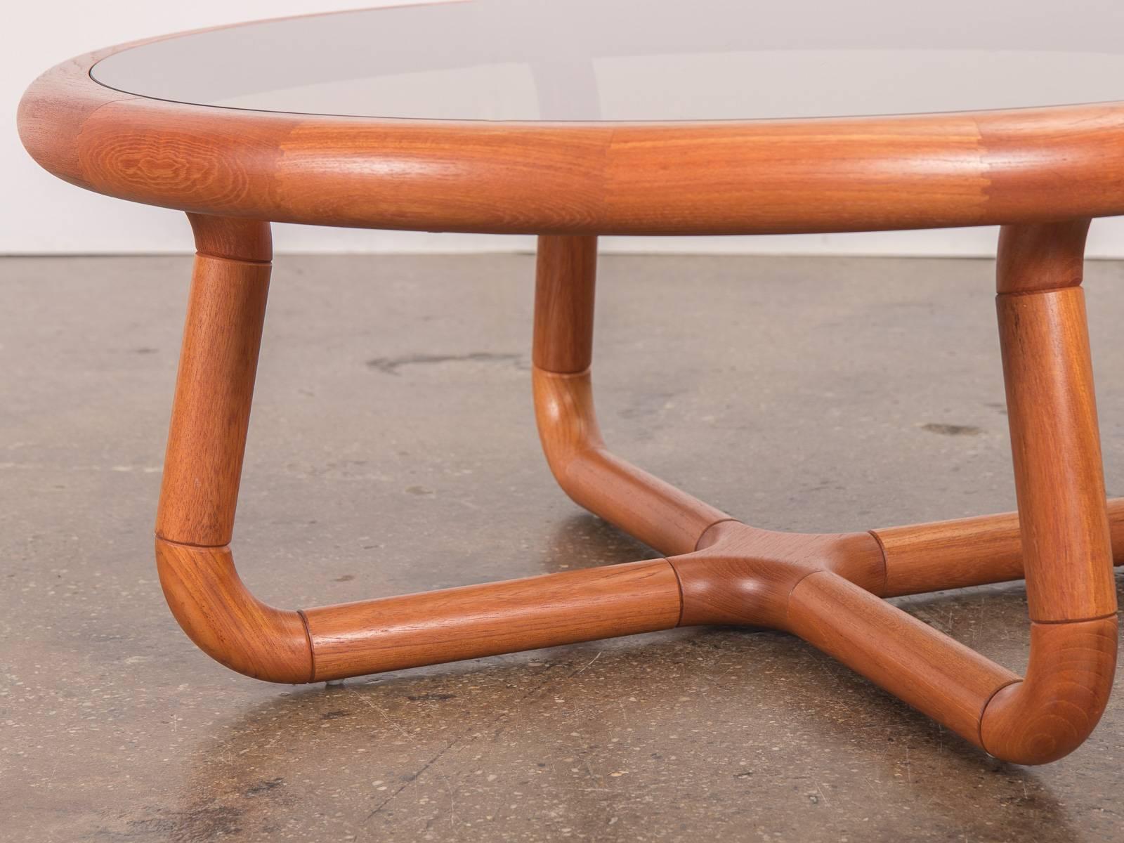 Danish Glass Sculptural Coffee Table for Uldum