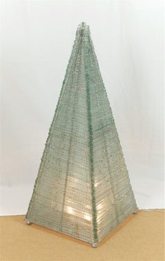Glass Sculptural Pyramid Light