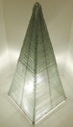 Glass Sculptural Pyramid Light