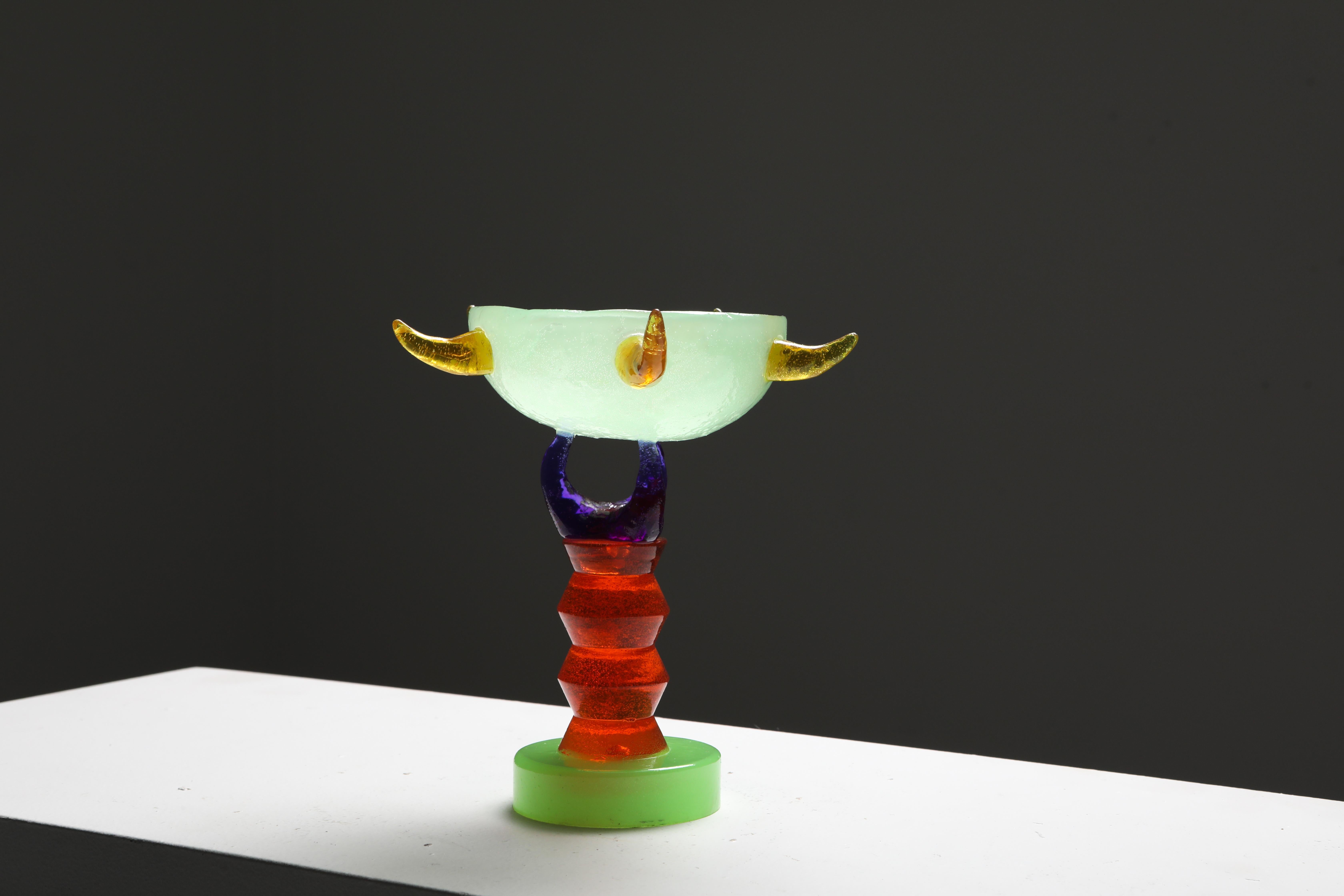 Contemporary glass sculpture, Boris De Beijer, 2019, The Netherlands.

Aerosilk World Cup III is a contemporary functional art object created by Boris Beijer. The one -of a kind item was part of the exhibition booth of Everyday Gallery at ART