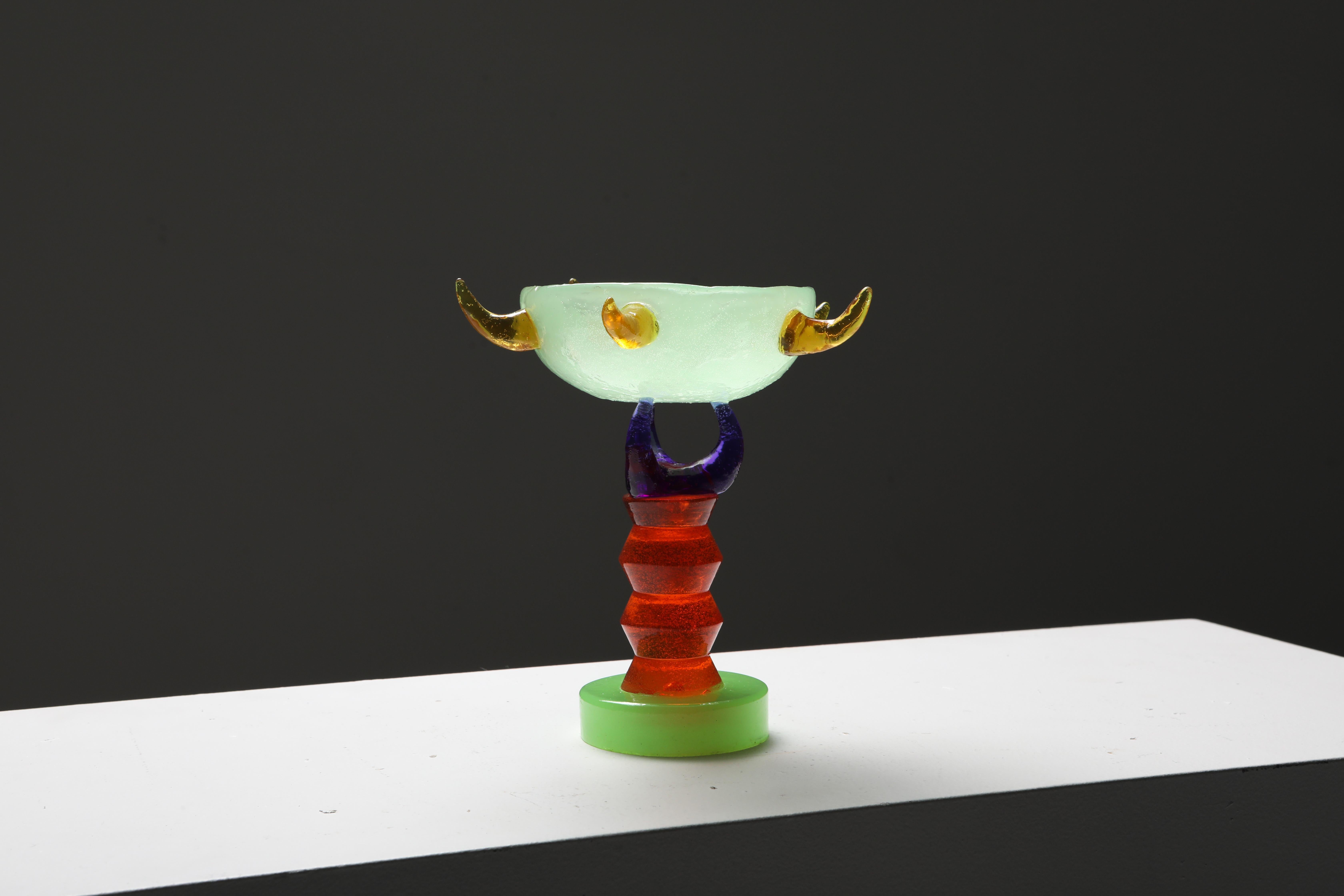 Organic Modern Glass Sculpture 'Aerosilk World Cup III' by Boris De Beijer
