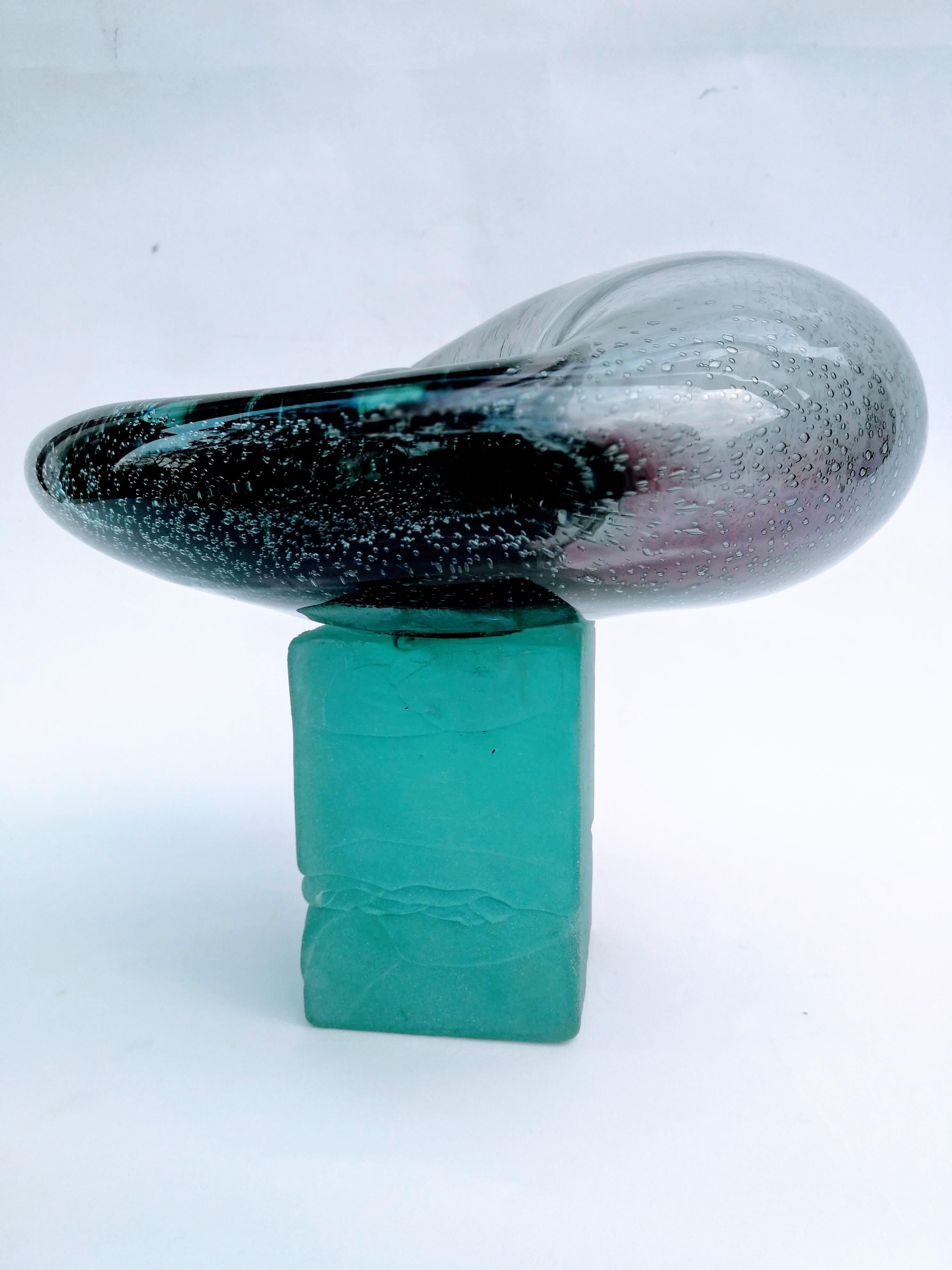 Organic Modern Glass Sculpture by Cwetan Caczew, 1990s For Sale