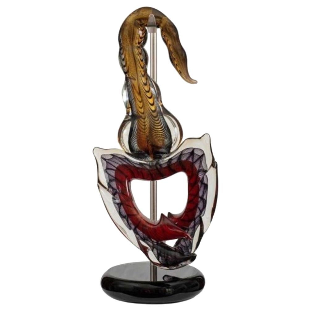 Sculpture en verre d'un scorpion