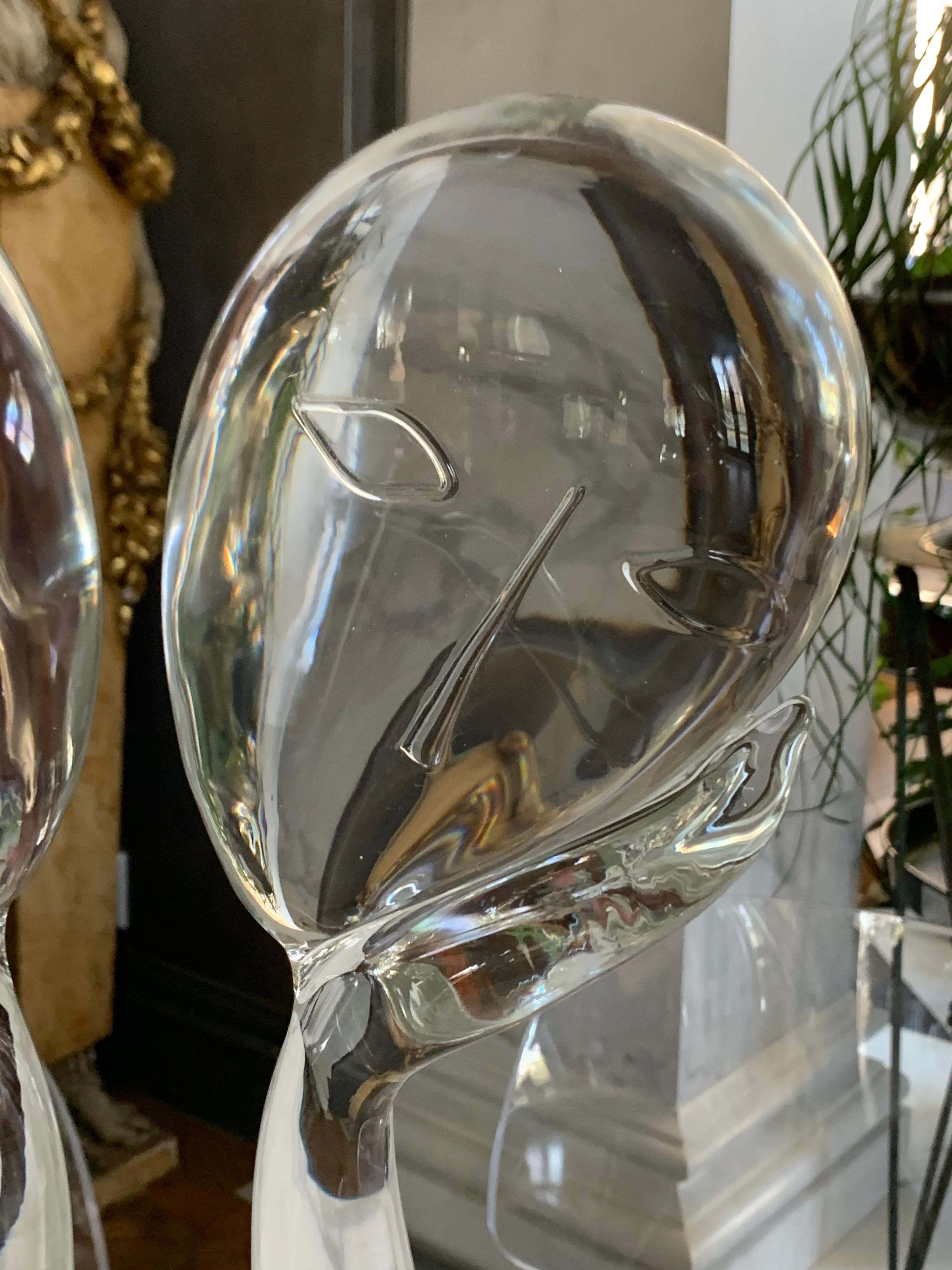 Loredano Rosin Glass Sculpture 'Two Faces' In Good Condition For Sale In New Haven, CT