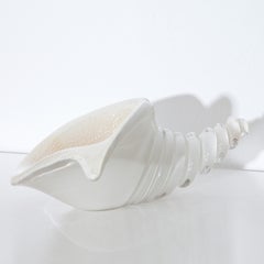 Glass Seashell Bowl, Vetrarti, Italy, 1987