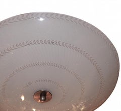 Glass Semi Flush Light Fixture