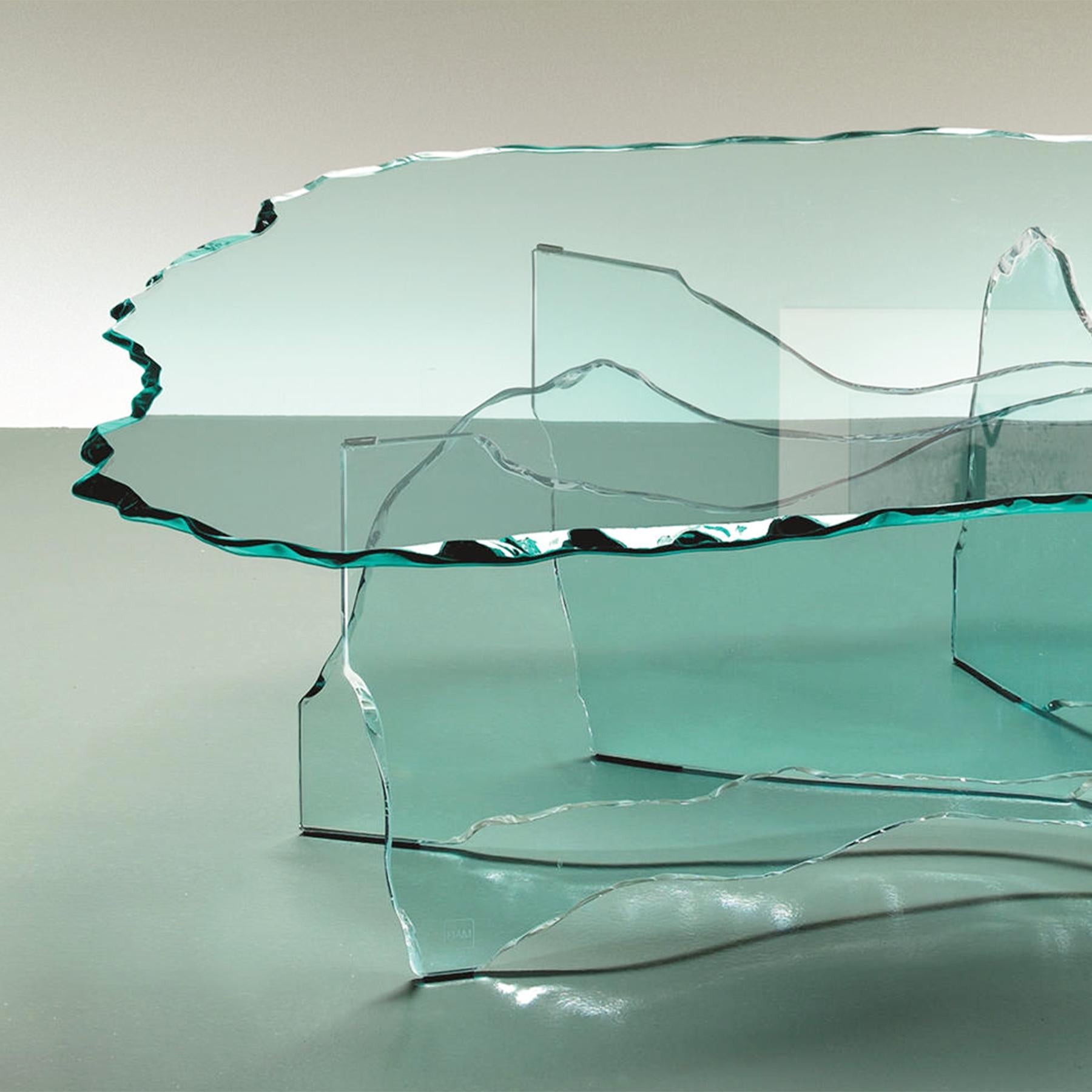 Contemporary Glass Sheets Coffee Table For Sale