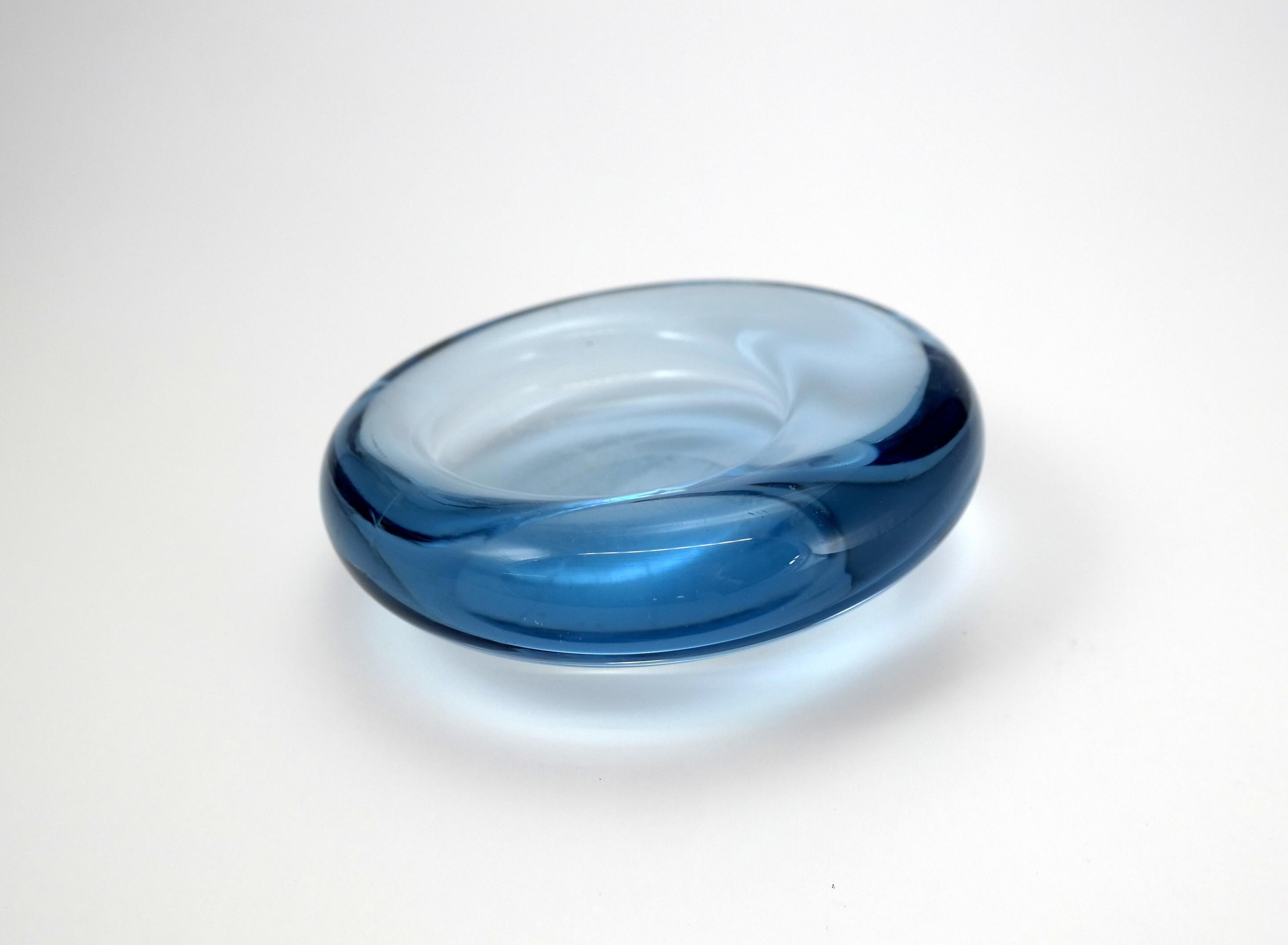 Mid-Century Modern Glass Shell Bowl Element by Per Lutken for Holmegaard, Denmark, 1960s