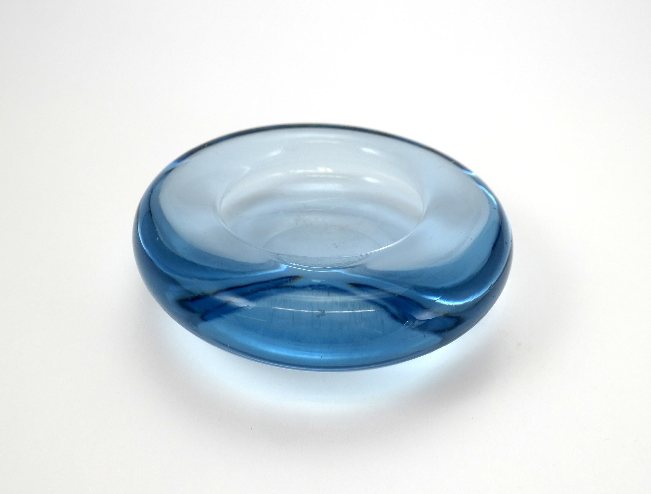 Danish Glass Shell Bowl Element by Per Lutken for Holmegaard, Denmark, 1960s