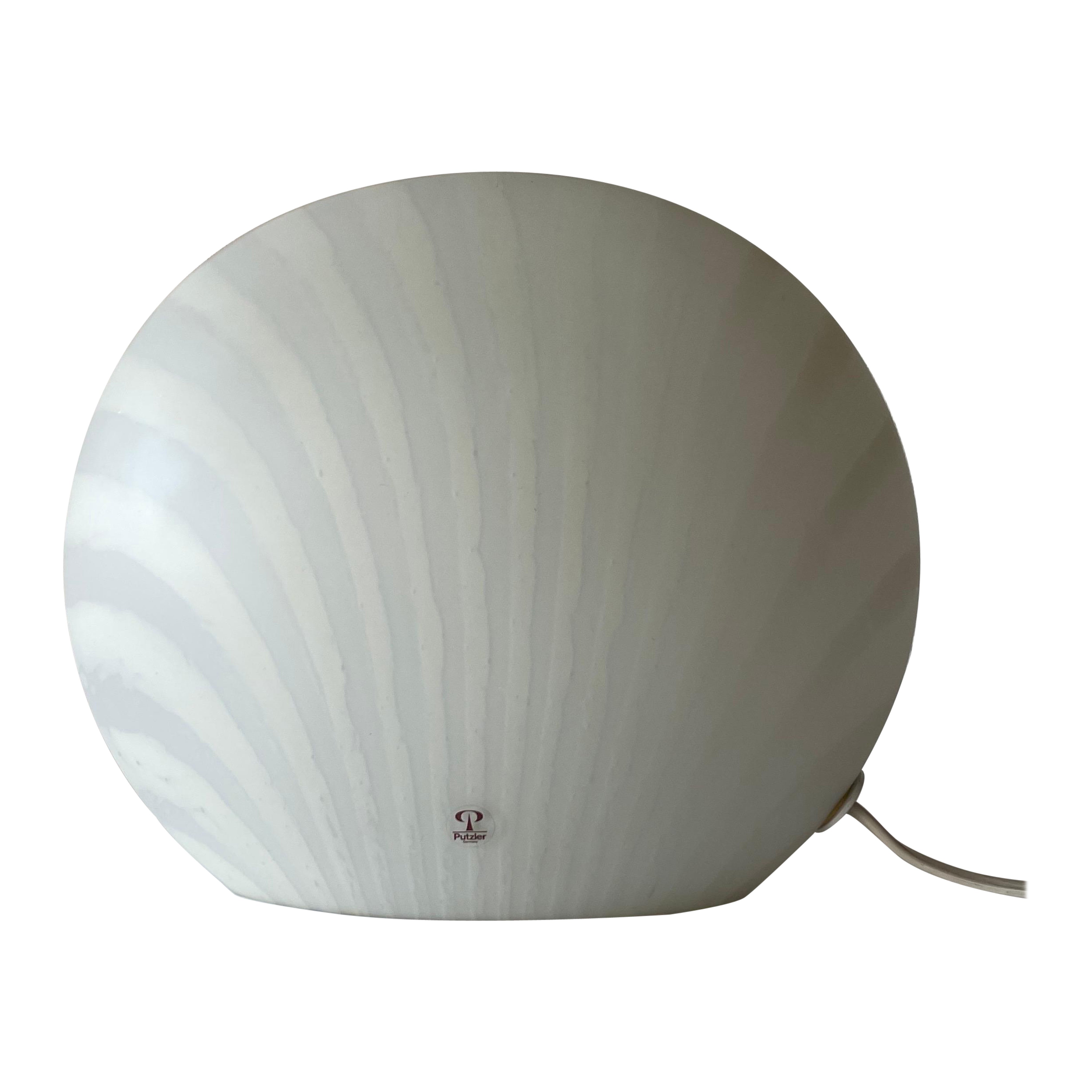 Glass Shell Design Table Lamp by Peill Putzler, 1960s, Germany For Sale