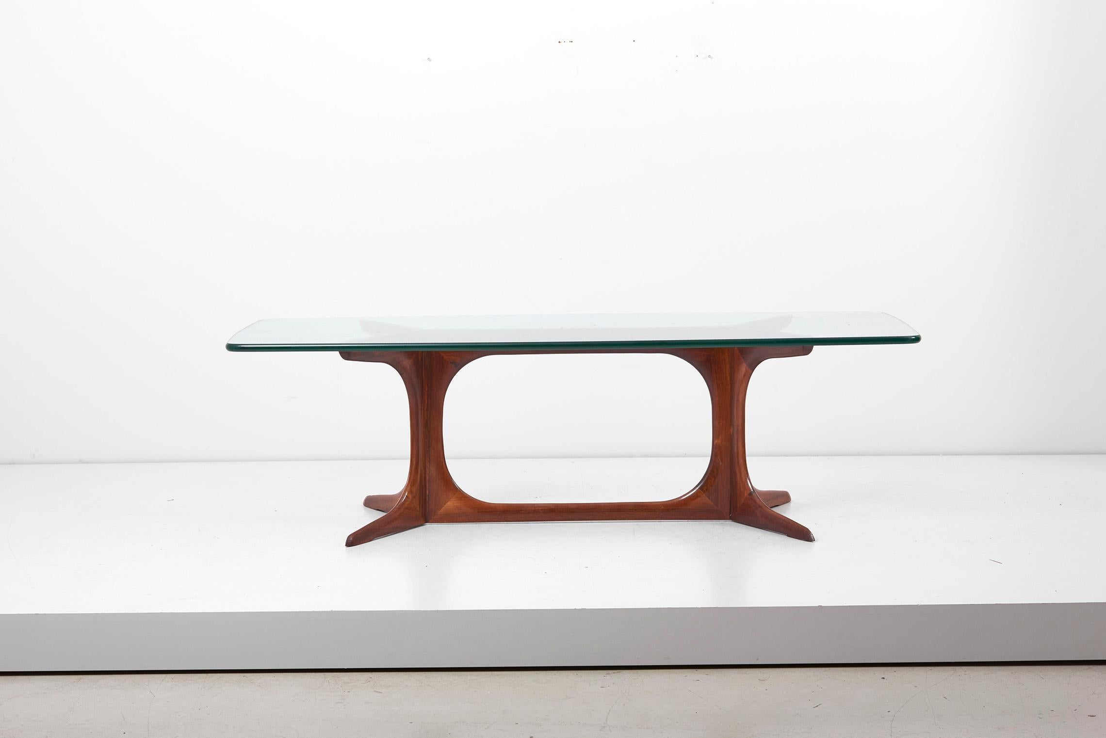 Mid-Century Modern Glass Side or Coffee Table, Denmark, 1960s For Sale