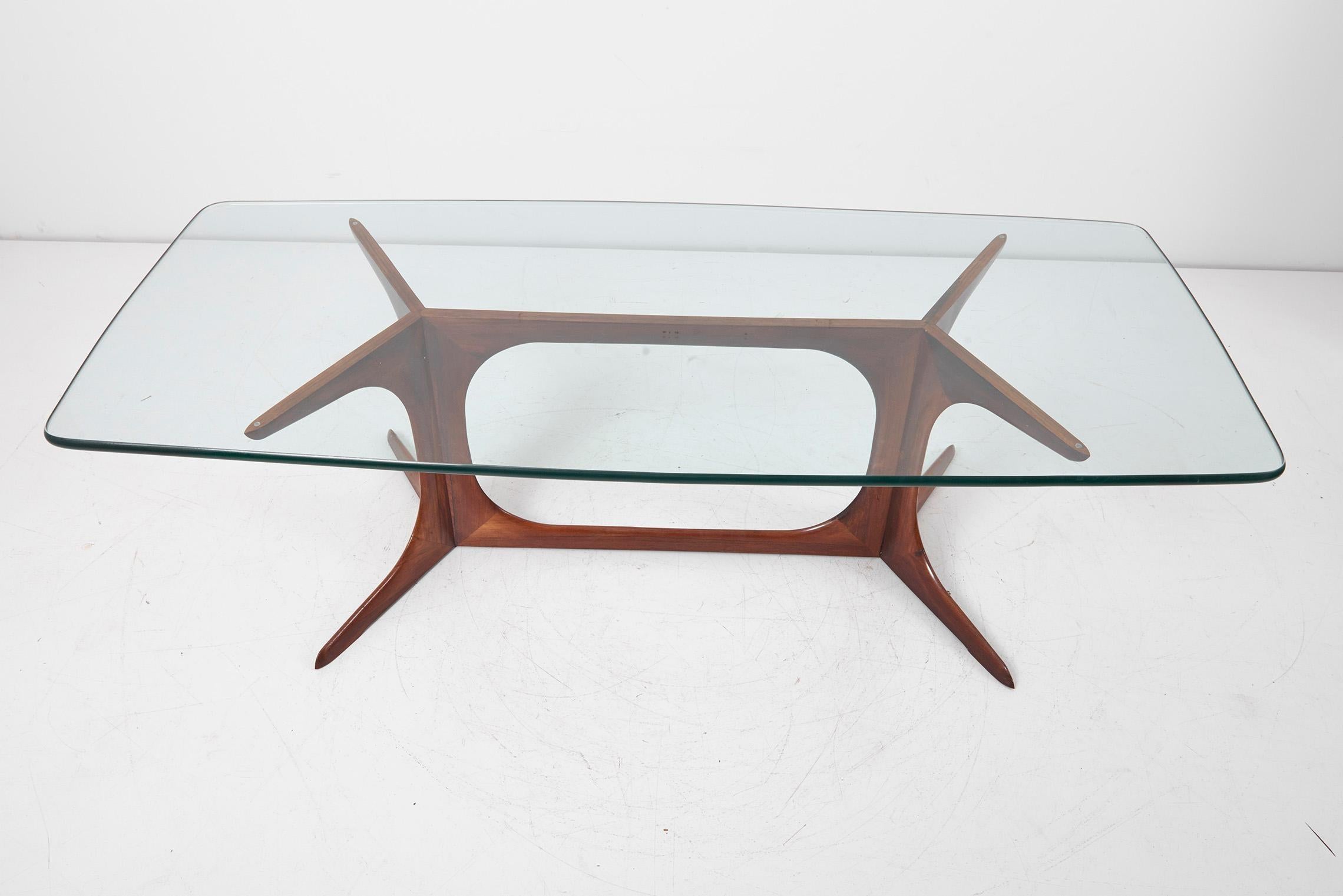 Danish Glass Side or Coffee Table, Denmark, 1960s For Sale