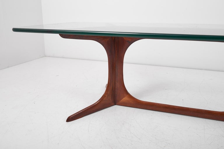 Mid-20th Century Glass Side or Coffee Table, Denmark, 1960s For Sale
