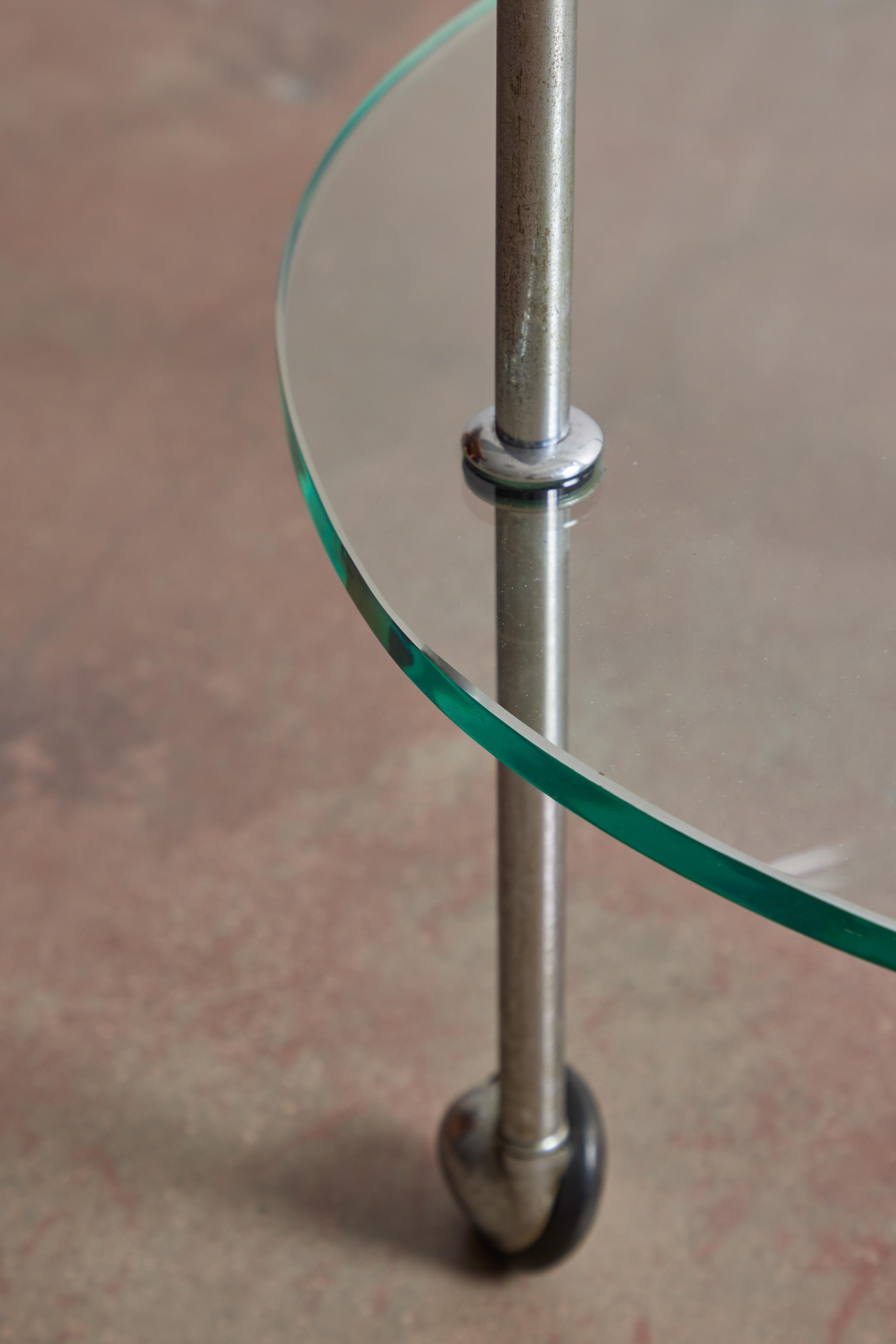Glass Side Table by Corrado Corradi Dell'acqua for Azucena In Good Condition In Los Angeles, CA