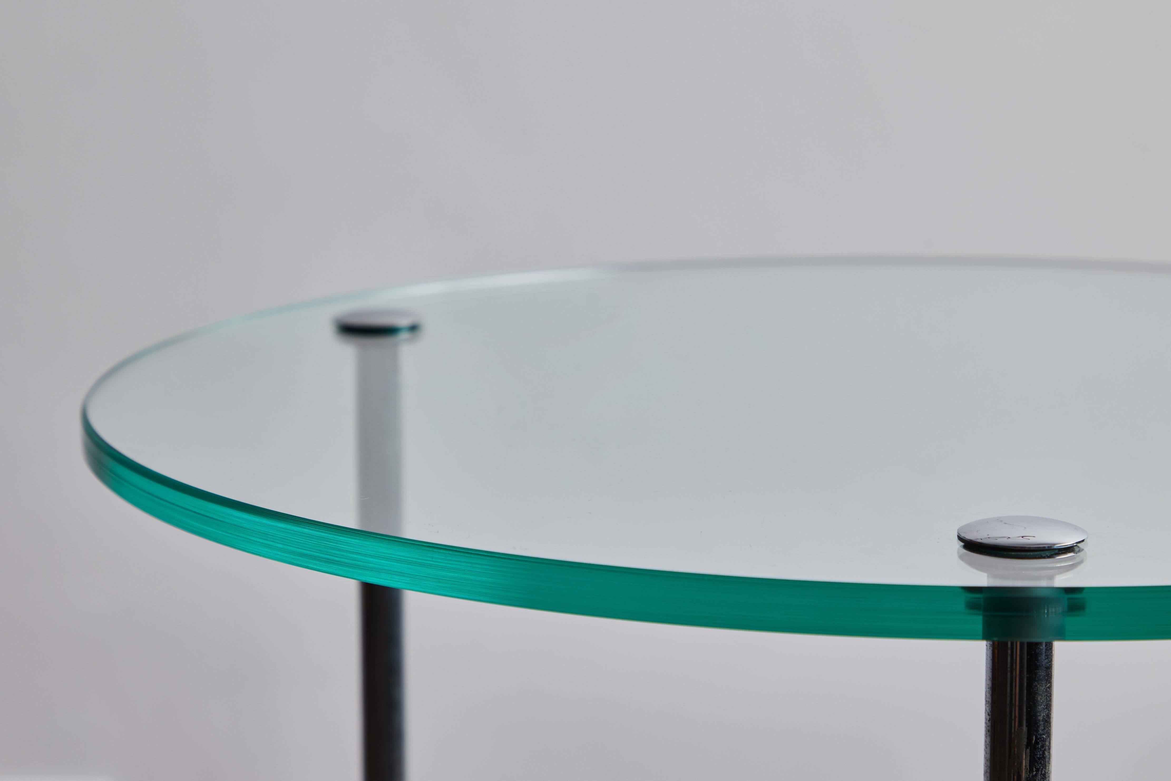 Brass Glass Side Table by Corrado Corradi Dell'acqua for Azucena