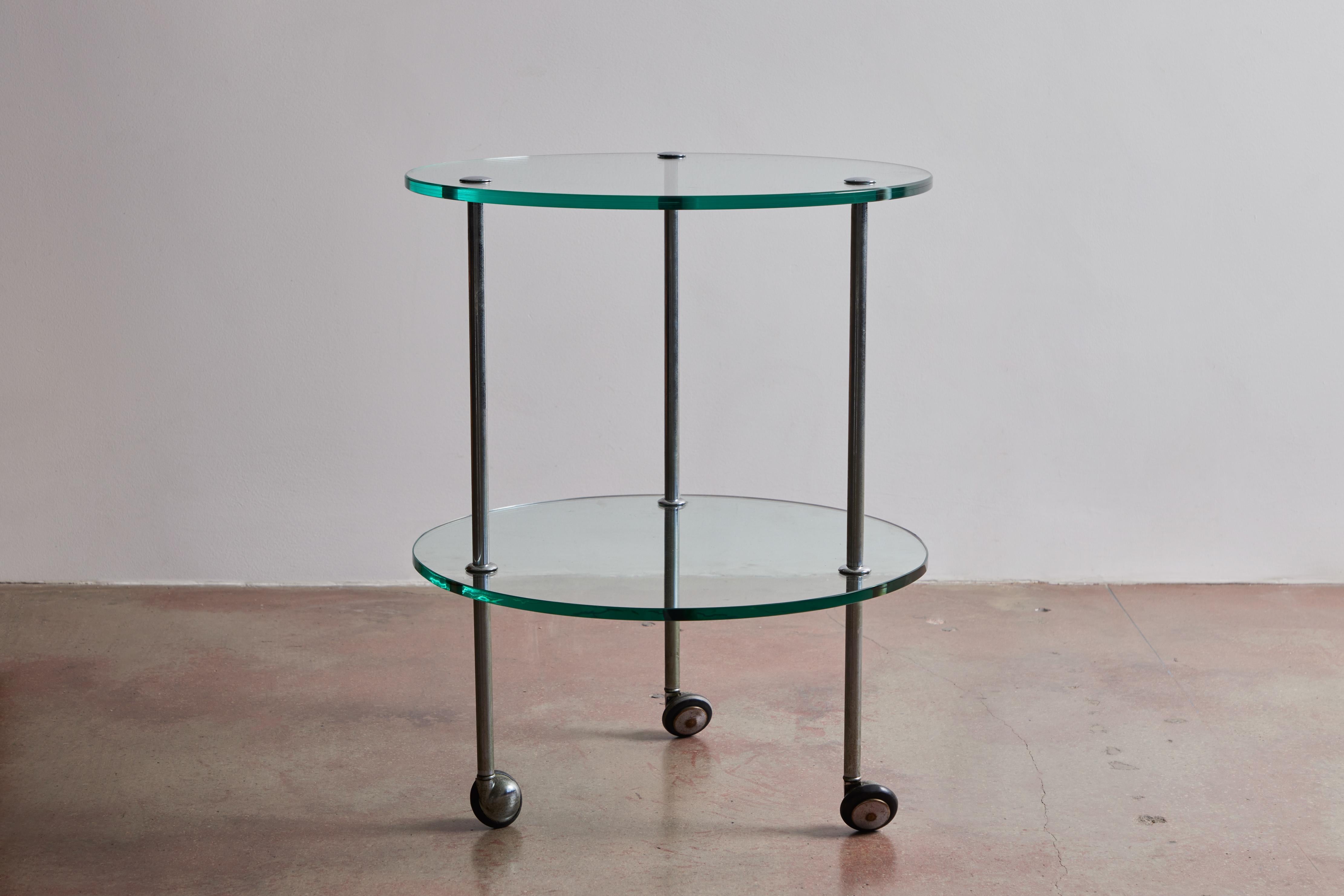 Glass Side Table by Corrado Corradi Dell'acqua for Azucena 1