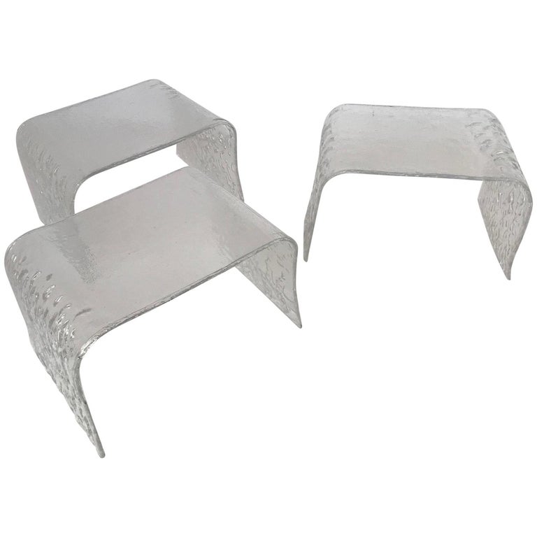 Glass Side Tables For Sale at 1stDibs