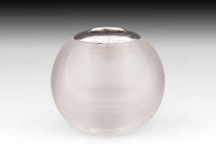 Glass Silver Globe Match Striker, 20th Century