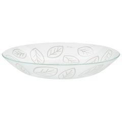 Glass Silver Leaf Serving Bowl by Judy Smilow