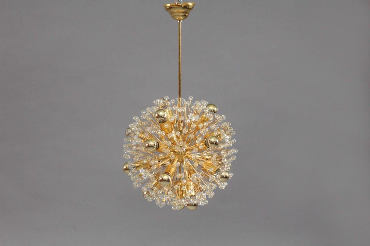 Glass Snowball Pendants by Emil Stejnar for Rupert Nikoll, Austria, 1960s In Excellent Condition In Vienna, Vienna