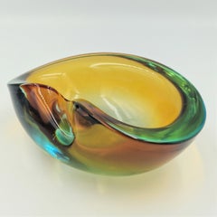 Glass Sommerso Ashtray from MUrano Italy. 1950 - 1959