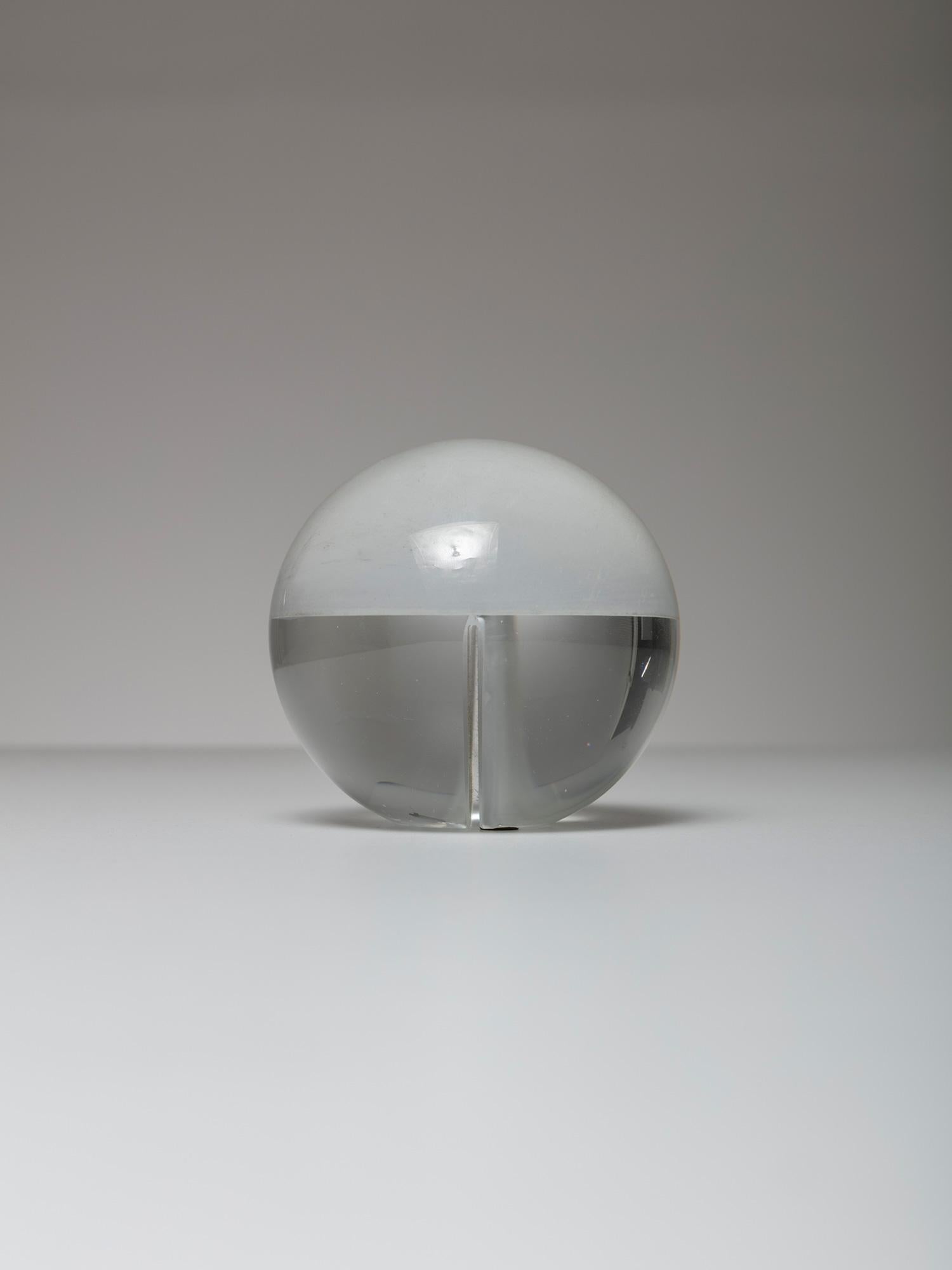 Dutch Crystal Spherical Sculpture by Floris Meydam for Leerdam, Netherlands, 1960s