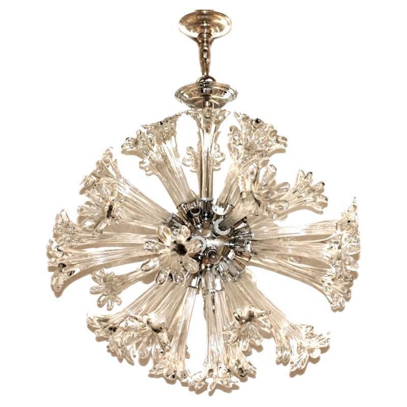 Glass Sputnik Chandelier For Sale