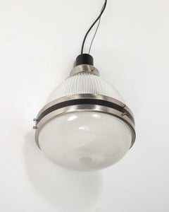 Pendelleuchte aus Glas, Stahl und Emaille von B.B.P.R. für Artemide, Italien, um 1950