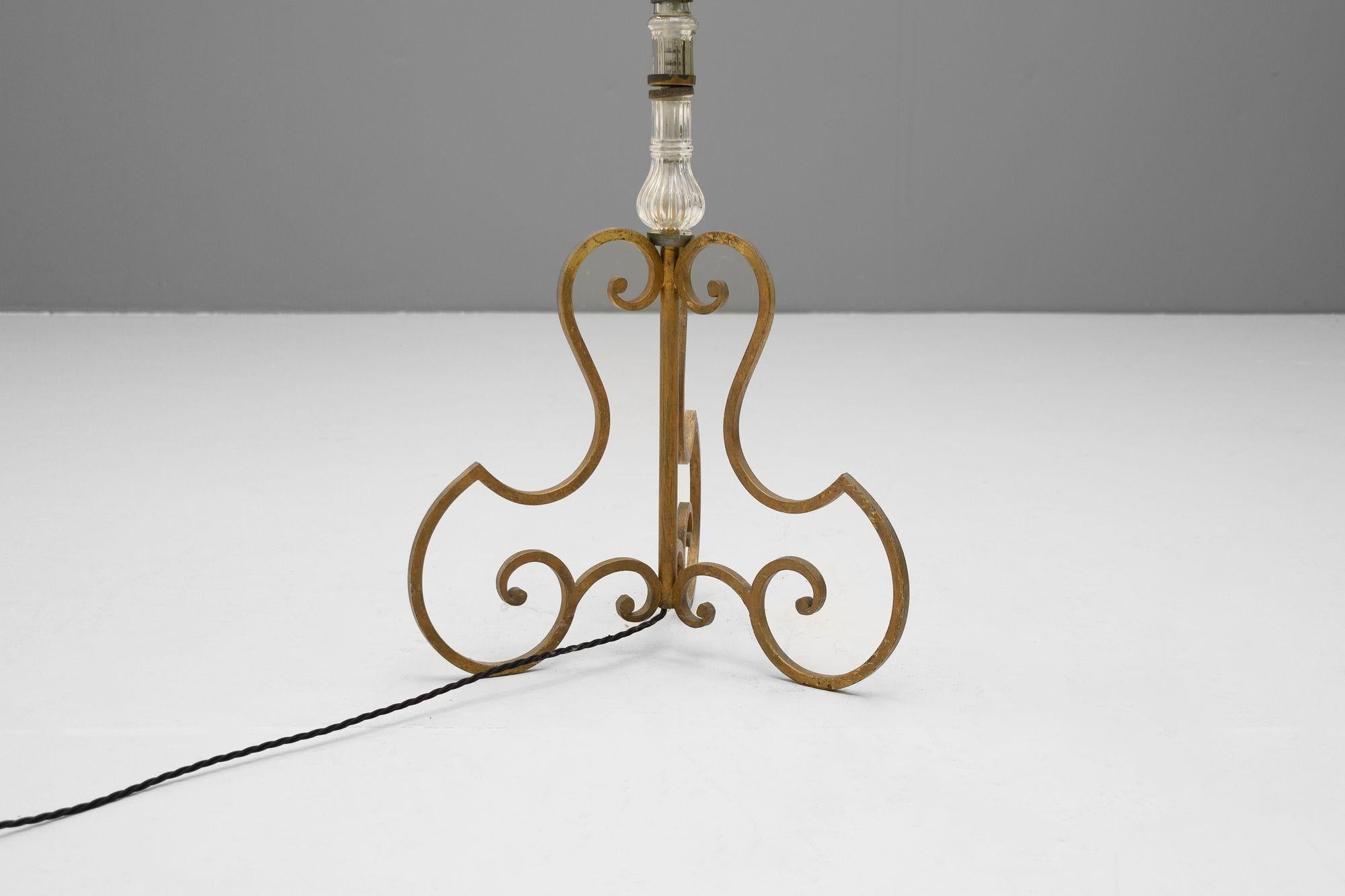 Français Lampadaire en verre Stem en vente