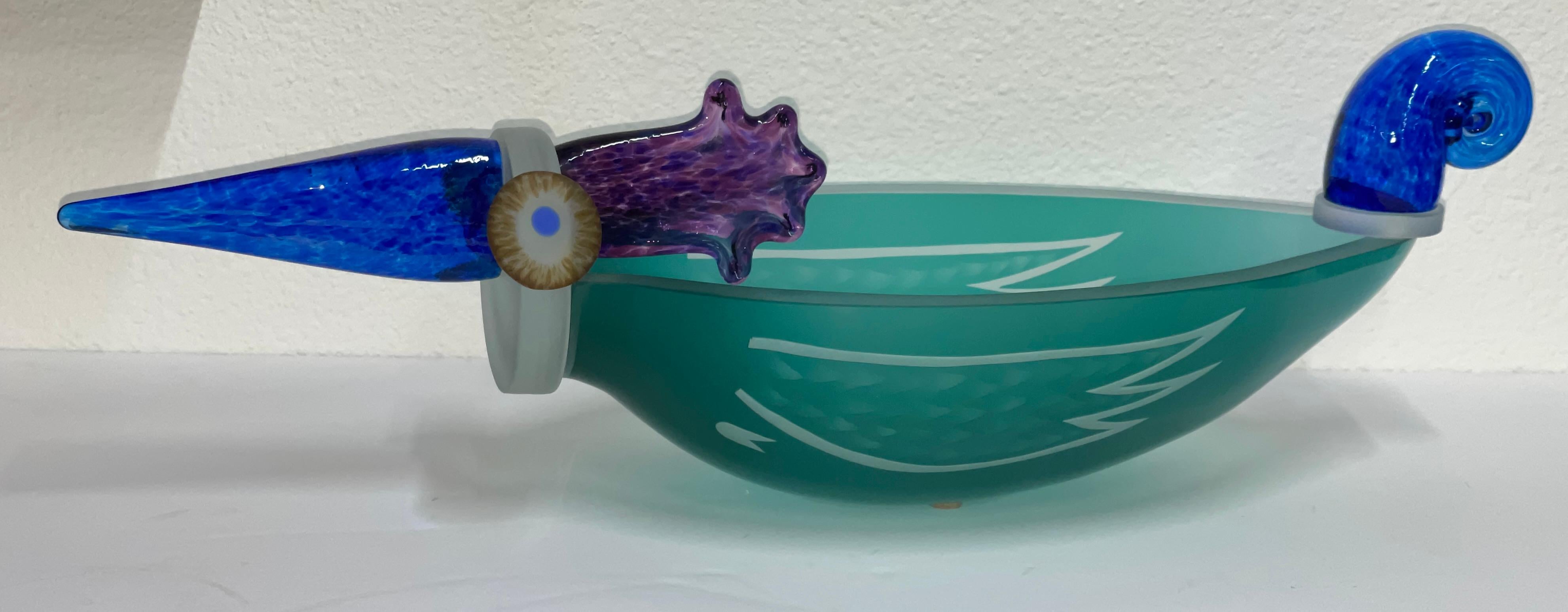 Glass Studio Borowski Whimsical Bird Vase 1