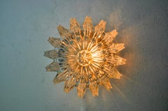 Glass "Sun" wall lamp by Limburg, Germany, 1970s