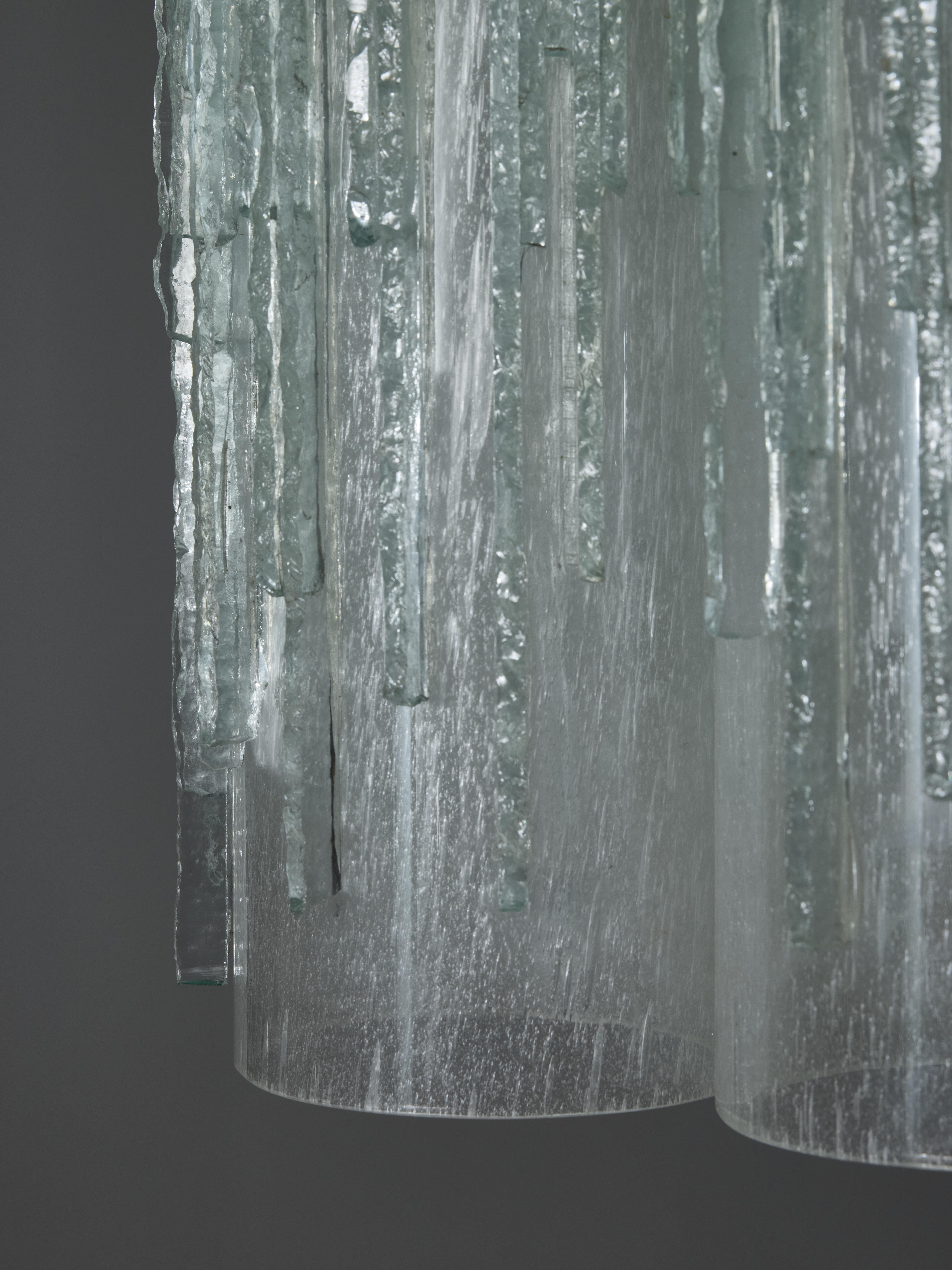 Glass Suspension by Poliarte In Good Condition For Sale In Saint-Ouen, IDF