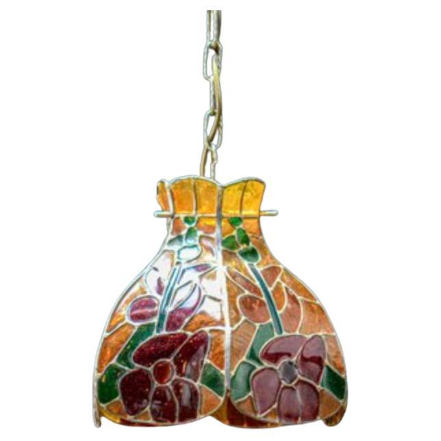 Glass Suspension Lamp, 1960s