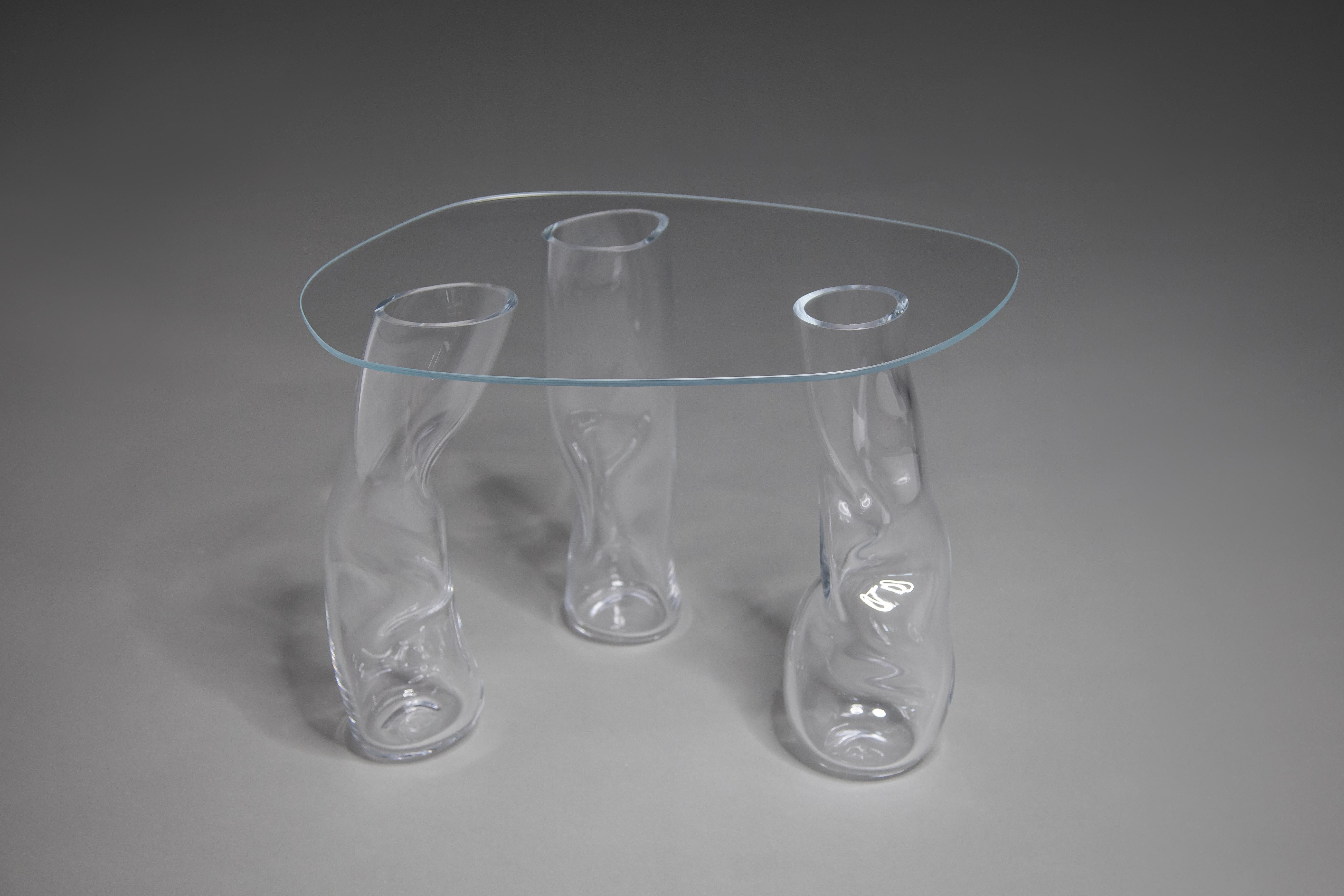 Glass table by Clara Jorisch In New Condition For Sale In Montréal, CA