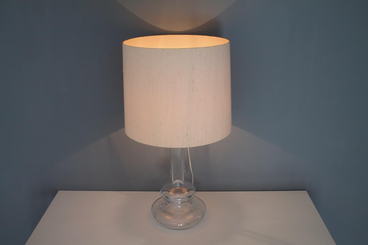 Mid-Century Modern Holmegaard Glass Table Lamp 1970s For Sale