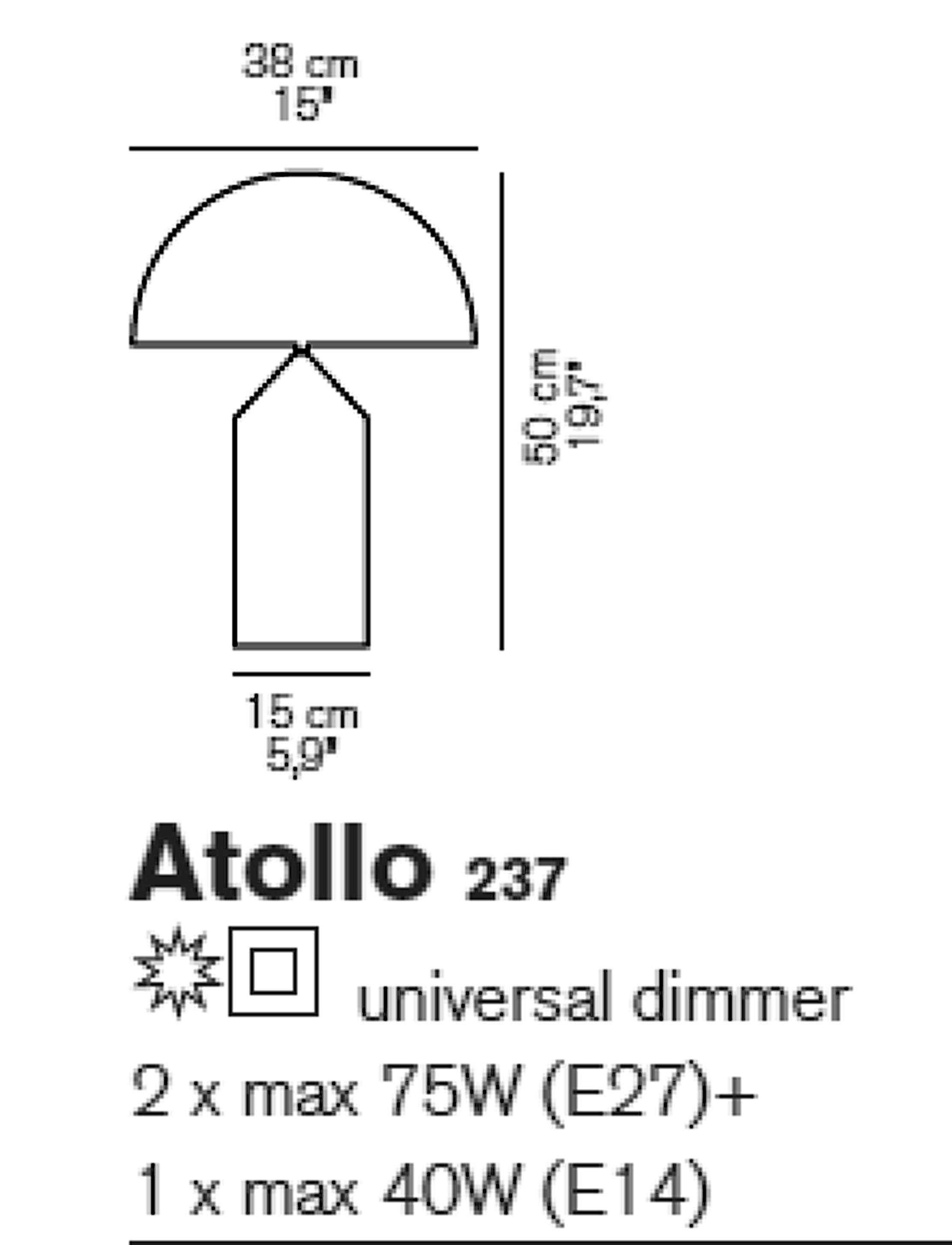 Tischlampe aus Glasglas Atollo 237 von Vico Magistretti für Oluce im Angebot 2