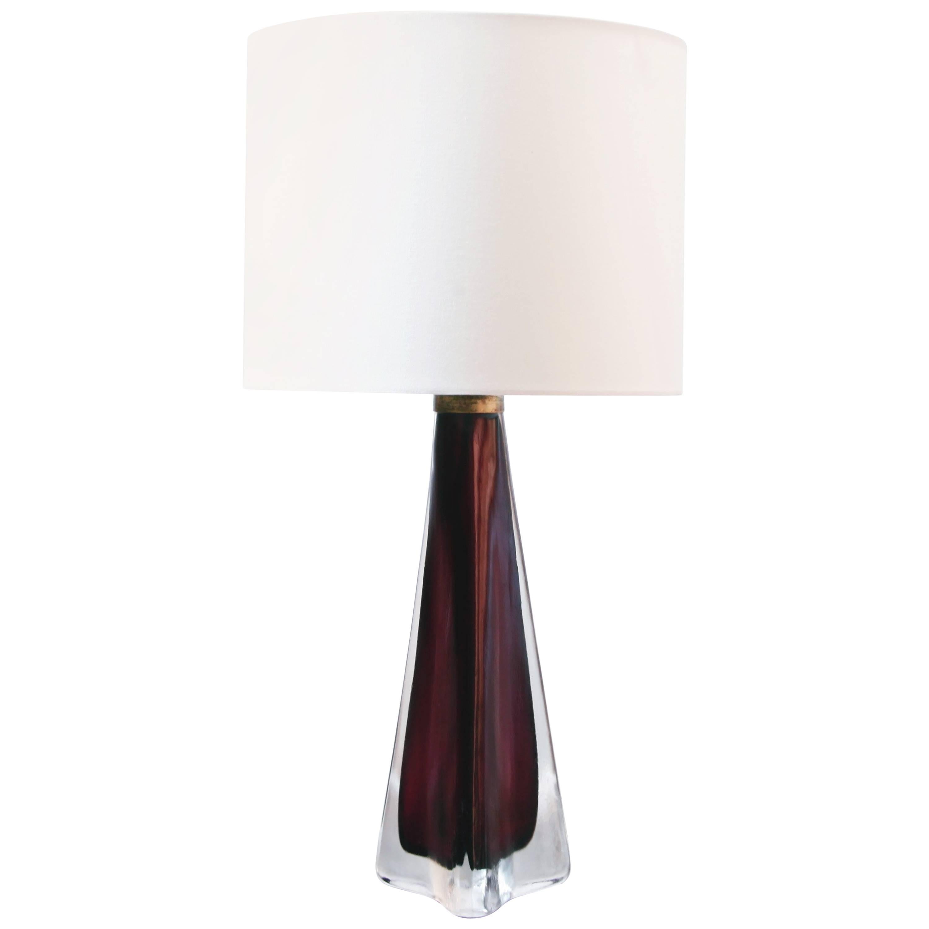 Glass Table Lamp by Carl Fagerlund for Orrefors For Sale