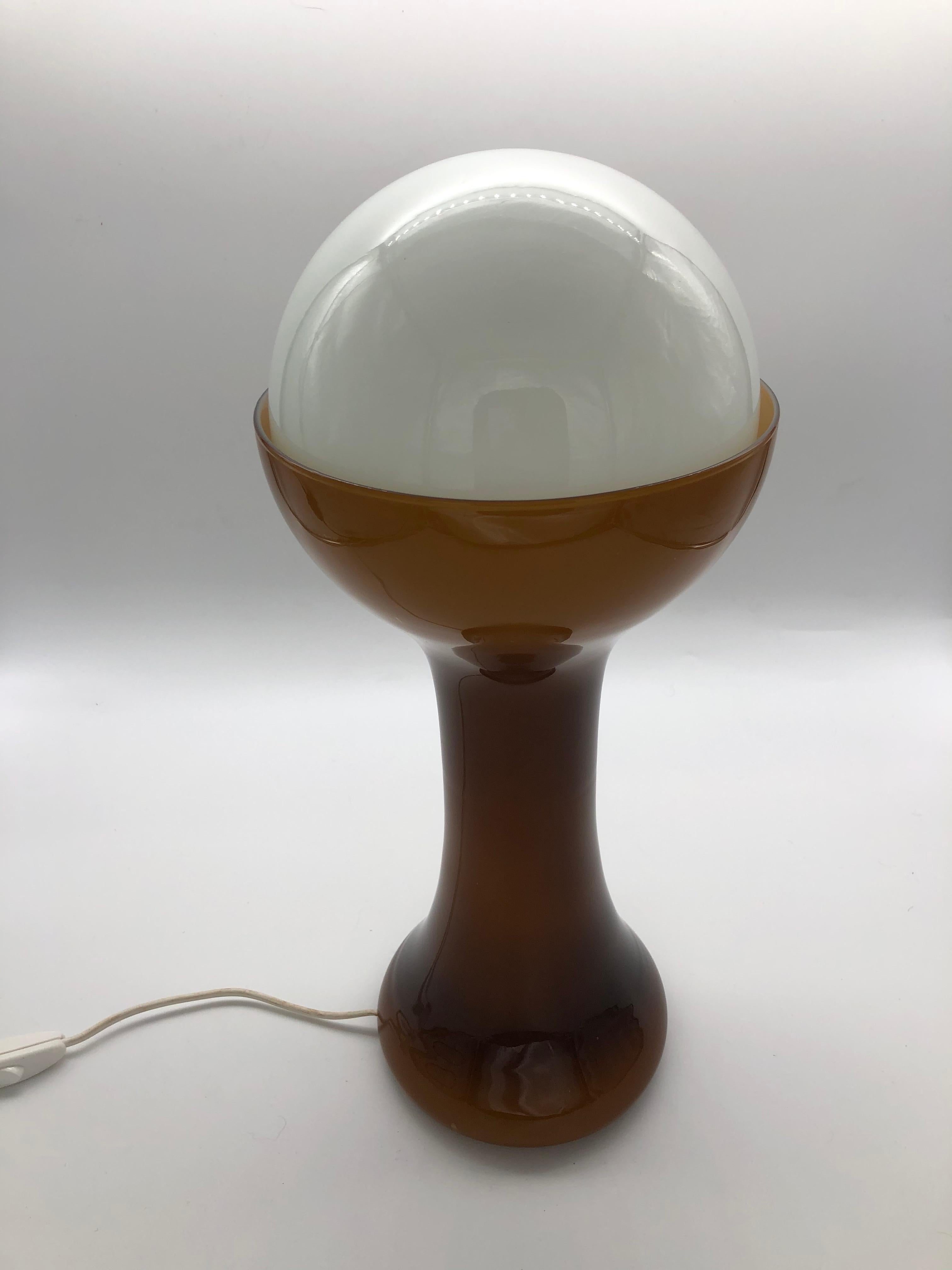 Mid-Century Modern Glass Table Lamp by Carlo Nason, 1970s