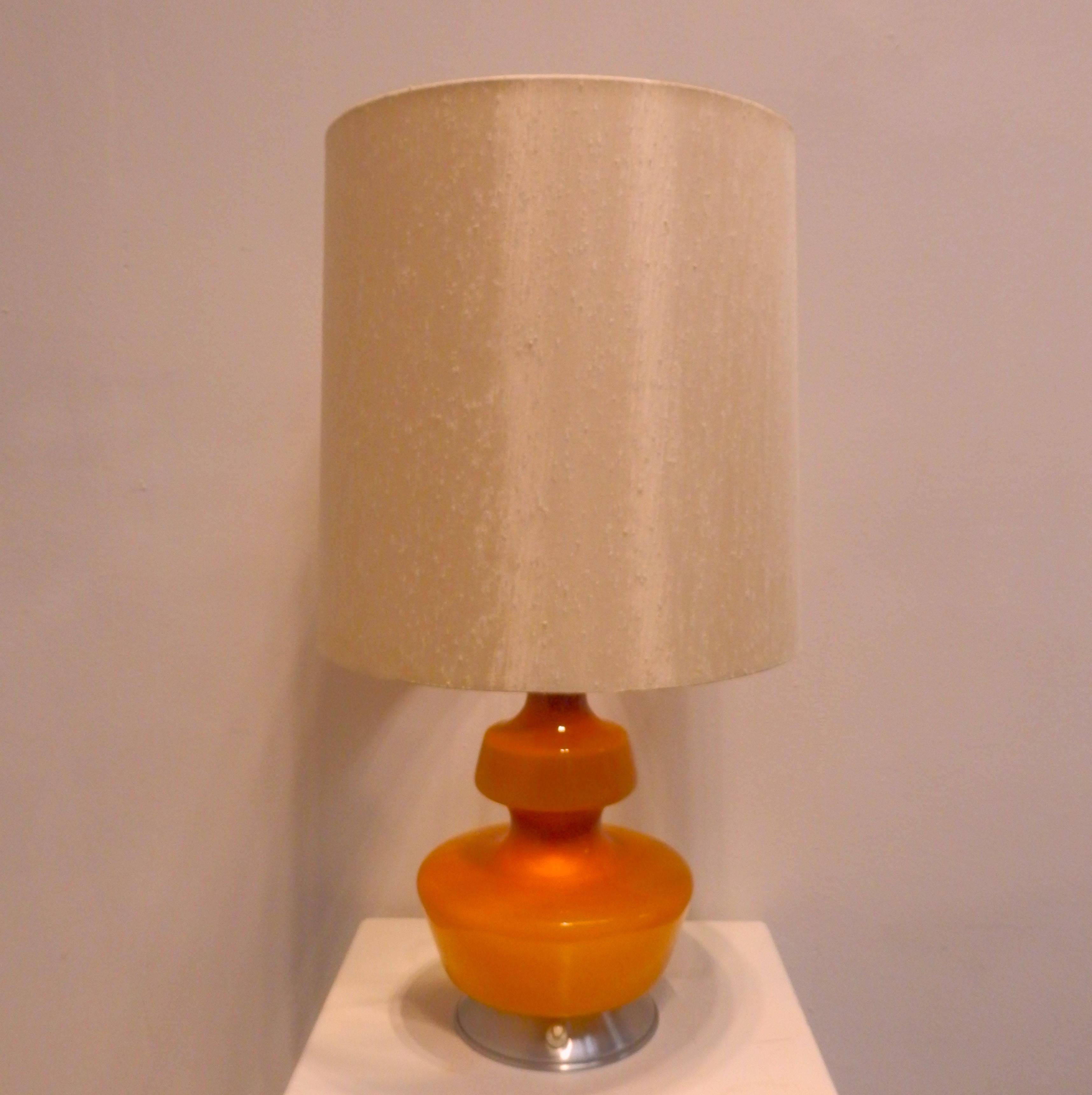 Mid-Century Modern Glass table lamp by de Rupel, Belgium for Holmegaard, 1960s For Sale