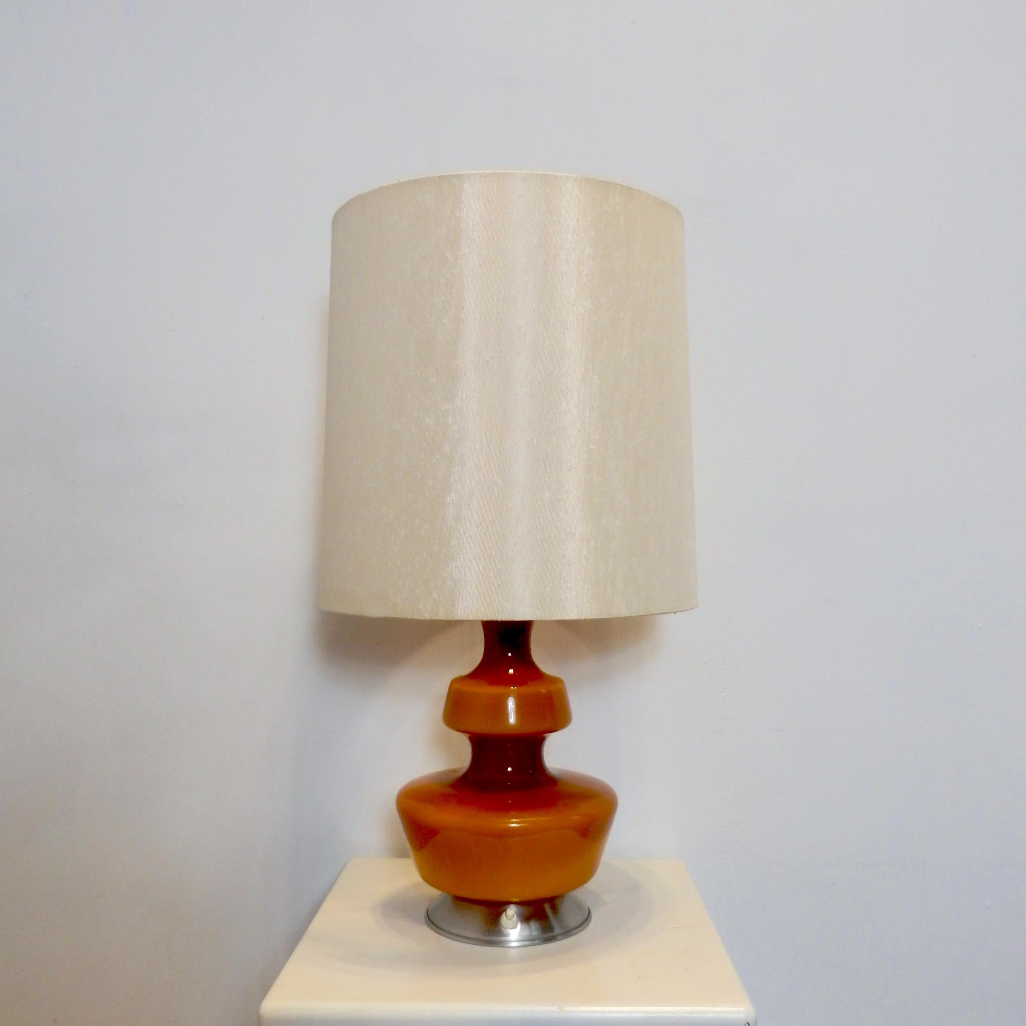 Belgian Glass table lamp by de Rupel, Belgium for Holmegaard, 1960s For Sale